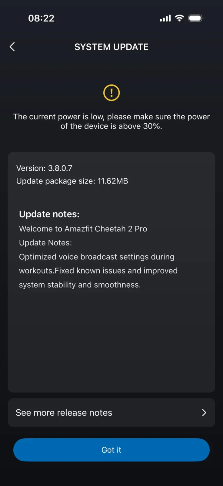 Amazfit Cheetah 2 Pro Update